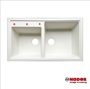 Chậu rửa Nodor NORGRANITE 86.50 2B WH